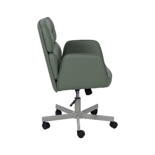 Cadeira de Sala de Jantar Verde Cinzento Nylon Poliéster Espuma Madeira Ferro 57 x 60,5 x 85 cm - Image 3