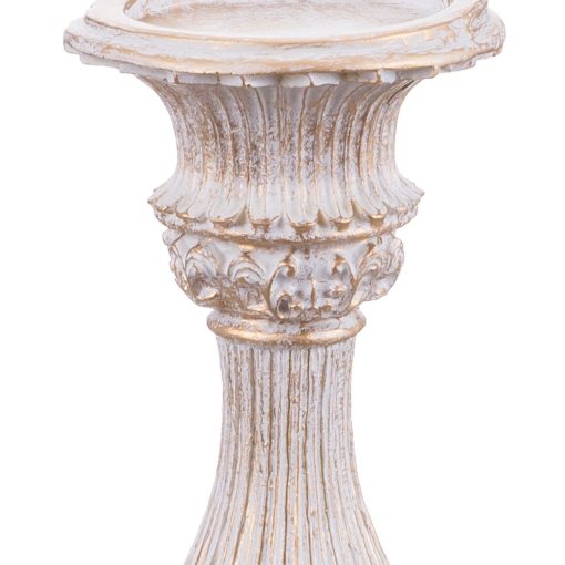 Candelabro Branco Resina Natal 10 x 10 x 29 cm - Image 2