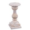 Candelabro Branco Resina Natal 9 x 9 x 19