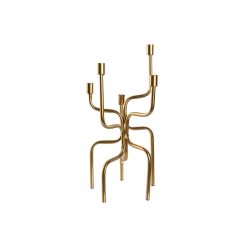 Candelabro Dourado Metal 25 x 25 x 51 cm