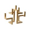 Candelabro Dourado Metal Moderno 38 x 12 x 29 cm