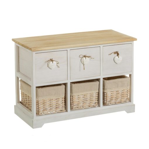 Cómoda SWEET HEART Creme Natural 71 x 32 x 49 cm