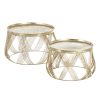 Conjunto de 2 mesas Dourado 56 x 56 x 37 cm (2 Unidades)