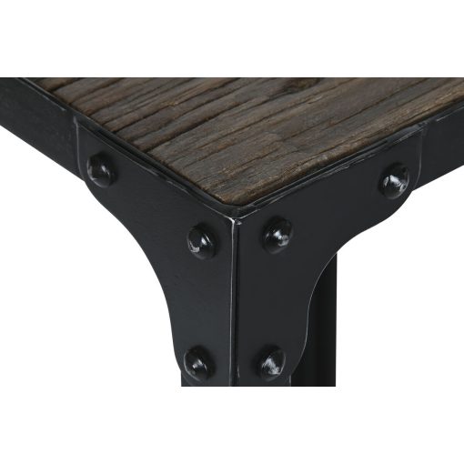 Conjunto de 2 mesas Preto Natural 38 x 38 x 75 cm - Image 3