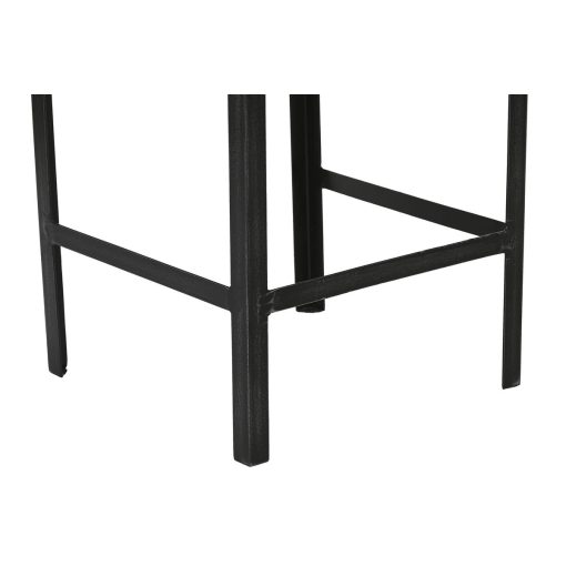 Conjunto de 2 mesas Preto Natural 38 x 38 x 75 cm - Image 4