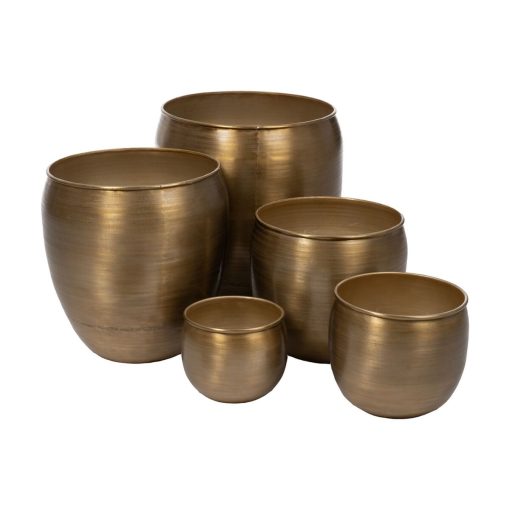 Conjunto de vasos Dourado Alumínio 48