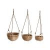 Conjunto de vasos Natural vime Corda 31 x 31 x 23 cm (3 Peças)
