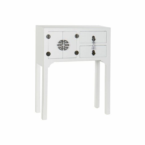 Consola Branco Prata Abeto Madeira MDF (63 x 26 x 83 cm)