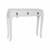 Consola Branco Prata Abeto Madeira MDF (96 x 26 x 80 cm)