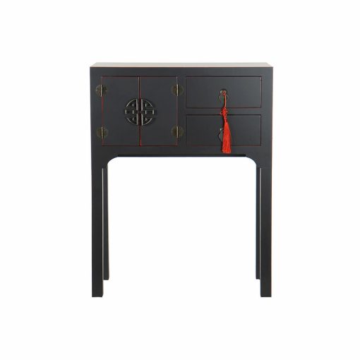 Consola Preto Multicolor Madeira Abeto Madeira MDF 63 x 26 x 83 cm