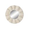 Espelho de parede Branco Decapé Lapidado 76 x 7 x 76 cm