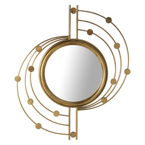 Espelho de parede Dourado Metal 66 x 3 x 78 cm Redondo