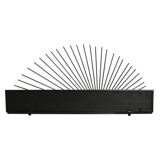Estantes Preto Natural Metal Madeira MDF 58 x 10,5 x 28 cm De parede - Image 3