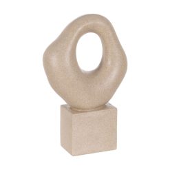 Figura Decorativa Bege Abstrato 29 x 12