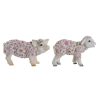 Figura Decorativa Branco Multicolor Bloemen 34 X 13