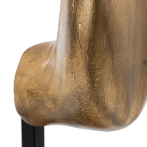 Figura Decorativa Preto Dourado Madeira 10 x 12 x 30 cm - Image 6