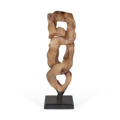 Figura Decorativa Preto Natural 44 X 26 X 93 cm