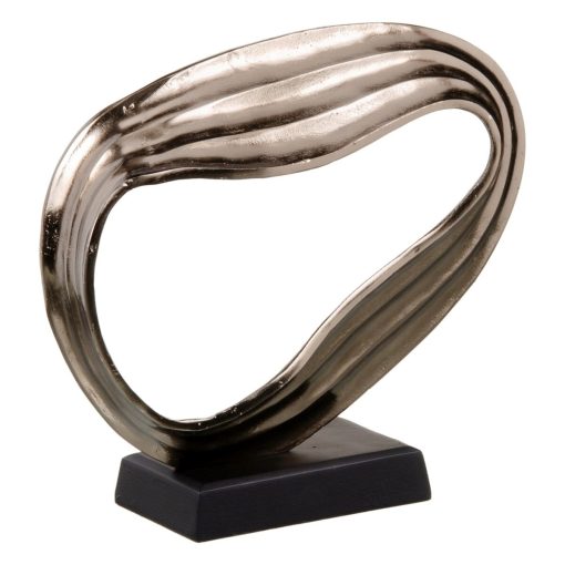 Figura Decorativa Preto Prateado Alumínio 36,8 x 15 x 32 cm - Image 3