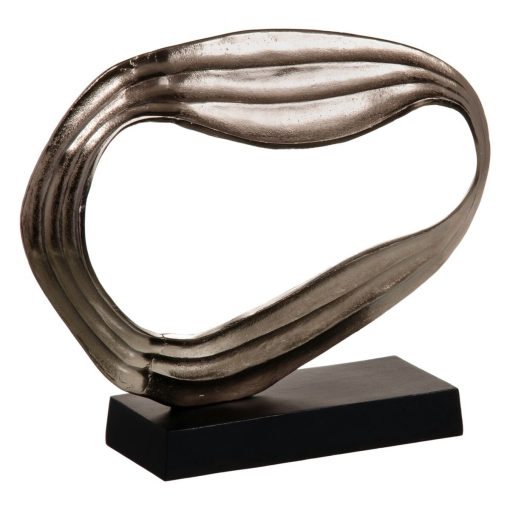 Figura Decorativa Preto Prateado Alumínio 52 x 15 x 46 cm - Image 3
