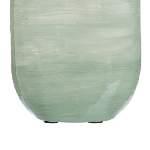 Garrafa Verde Prateado Alumínio Cristal 16 x 9 x 54 cm Decorativa - Image 6
