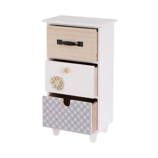 Guarda-Joias LEAVES Branco Cinzento Natural Madeira MDF 17 x 11 x 31 cm - Image 6
