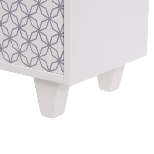 Guarda-Joias LEAVES Branco Cinzento Natural Madeira MDF 26 x 11 x 24 cm - Image 5