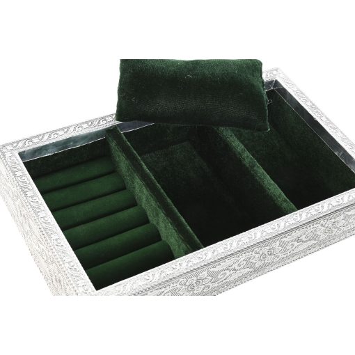 Guarda-Joias Verde Prateado Madeira Alumínio 25 x 15 x 5 cm - Image 2