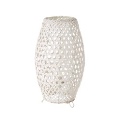 Lâmpada de mesa Branco Metal Bambu 40 W 220-240 V 20 x 20 x 37 cm