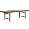 Mesa Dobrável Natural Madeira Reciclada 240 x 90 x 77 cm