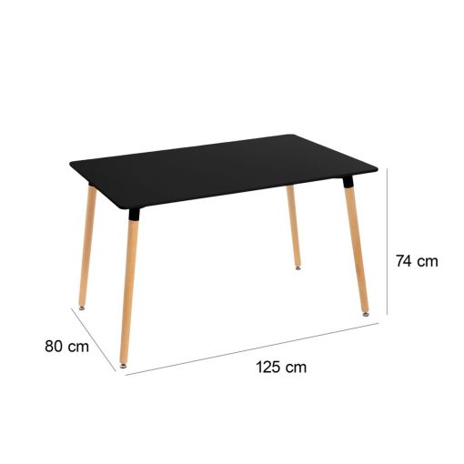 Mesa Preto Natural 120 x 80 x 75 cm - Image 6