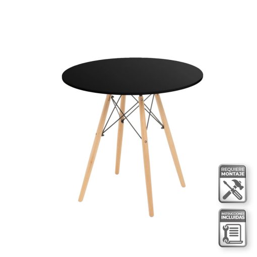 Mesa Preto Natural 80 x 80 x 75 cm - Image 2