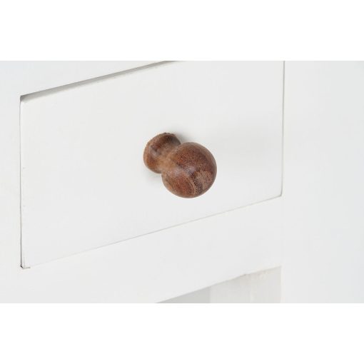 Mesa de Cabeceira Branco Castanho Acácia Madeira de mangueira 45 x 40 x 60 cm - Image 4