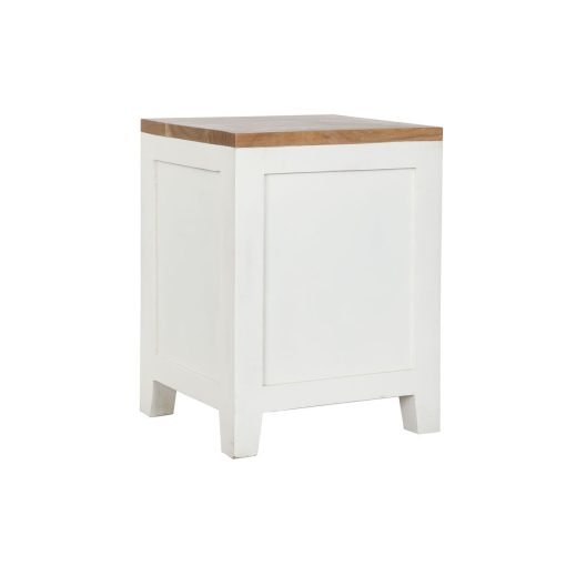 Mesa de Cabeceira Branco Castanho Acácia Madeira de mangueira 45 x 40 x 60 cm - Image 6