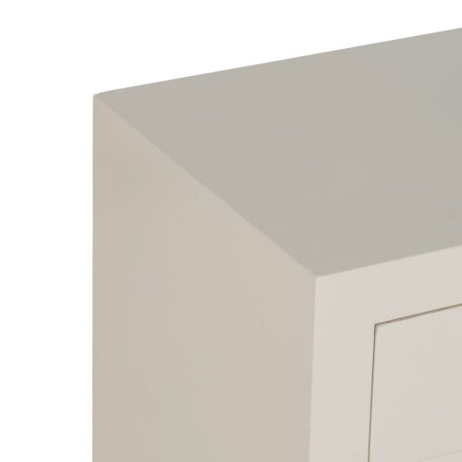 Mesa de Cabeceira ORIENT Branco Madeira de abeto Madeira MDF 45 x 30 x 66 cm - Image 4
