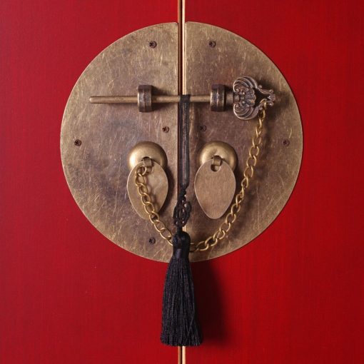 Mesa de Cabeceira ORIENTE Vermelho Ferro Madeira MDF 45 x 26 x 69 cm - Image 2