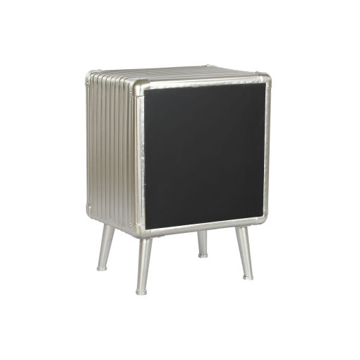 Mesa de Cabeceira Prateado Metal Madeira MDF 46 x 39 x 63 cm - Image 4