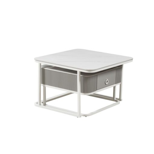 Mesa de Centro Branco 70 x 70 x 45 cm