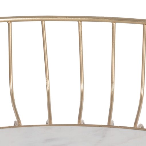 Mesa de Centro Branco Dourado 72 x 72 x 40 cm - Image 5