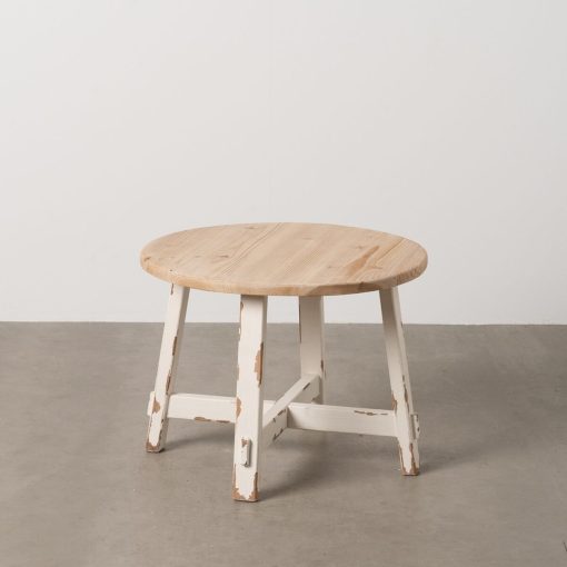 Mesa de Centro Branco Natural 60 x 60 x 45 cm - Image 2