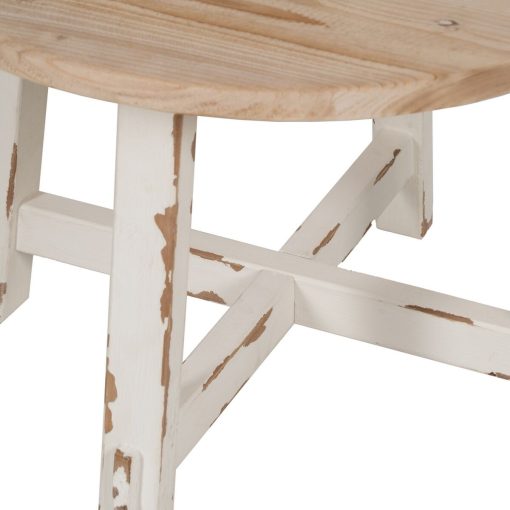 Mesa de Centro Branco Natural 60 x 60 x 45 cm - Image 6