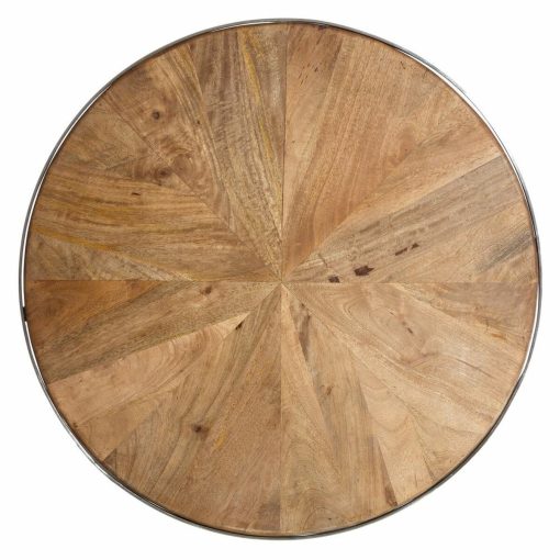 Mesa de Centro Prateado Natural 100 x 100 x 45 cm (2 Unidades) - Image 5
