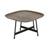 Mesa de Centro Preto Dourado 61 x 61 x 37 cm