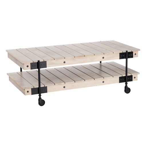 Mesa de Centro Preto Natural 130 x 64 x 48 cm