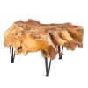 Mesa de Centro Preto Natural 80 x 80 x 45 cm