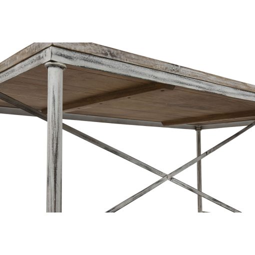 Mesa de Jantar Branco Ferro Madeira de mangueira 160 X 90 X 80 cm - Image 6