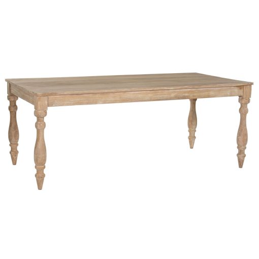 Mesa de Jantar Branco Teca 195 X 97 X 77 cm