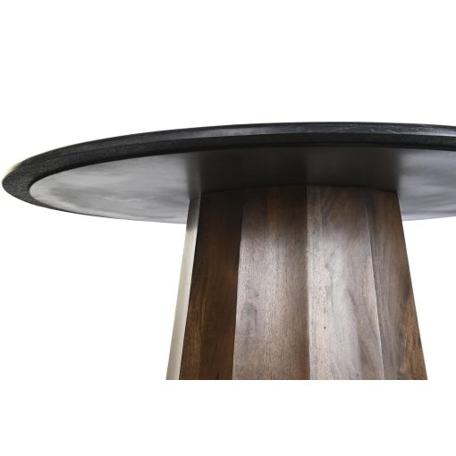 Mesa de Jantar Preto Castanho Mármore Madeira de mangueira 120 x 120 x 76 cm - Image 4