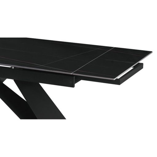 Mesa de Jantar Preto Metal Cerâmica 160 x 90 x 75 cm - Image 2