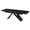 Mesa de Jantar Preto Metal Cerâmica 160 x 90 x 75 cm