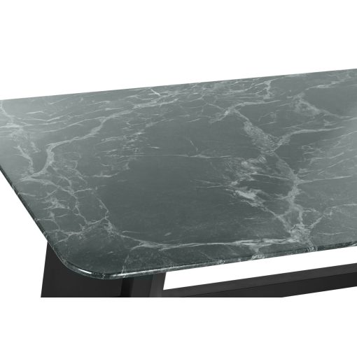 Mesa de Jantar Preto Verde Metal Vidro temperado 200 x 100 x 76 cm - Image 2